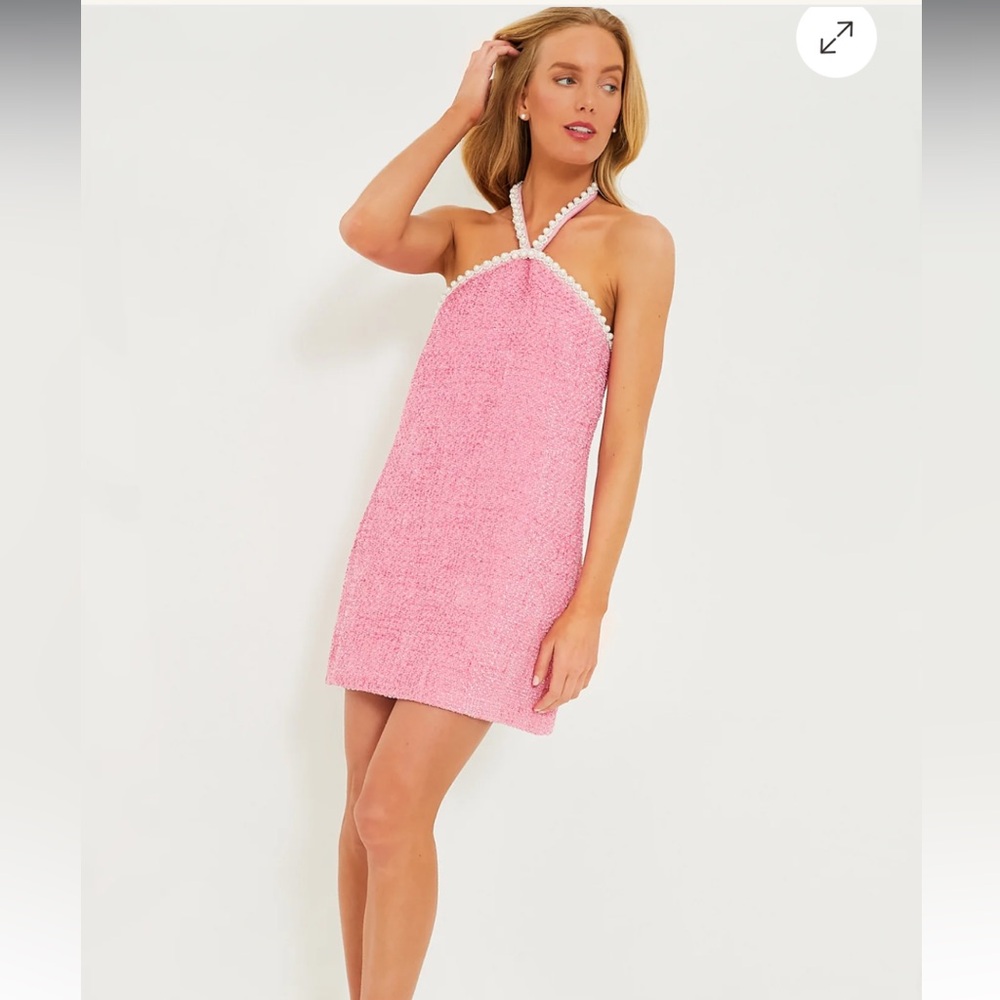 Tuckernuck Pink Tweed & Pearl Petra Mini Dress